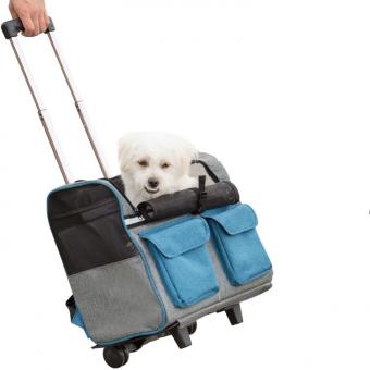 Pet Rolling Carrier Backpack Dog Wheel Around Cat Luggage Bag поставщик